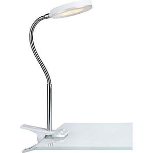Bílá stolní LED lampa s klipsem Markslöjd Flex obraz