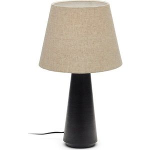 Černo-béžová stolní lampa s textilním stínidlem (výška 60 cm) Torrent – Kave Home obraz