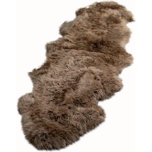 Hnědá ovčí kožešina Native Natural Double, 60 x 240 cm obraz
