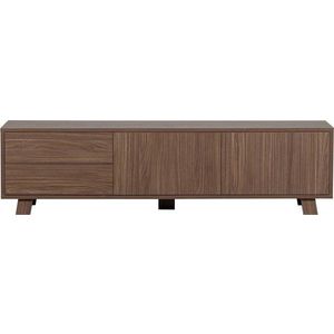 TV stolek v dekoru ořechu v přírodní barvě 160x42 cm Seppe – WOOOD obraz