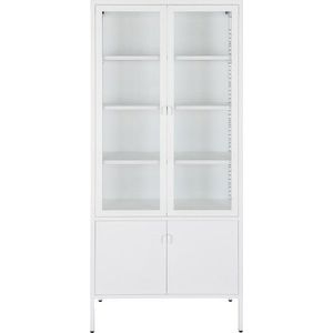 Bílá kovová vitrína 80x180 cm Brisbane – House Nordic obraz