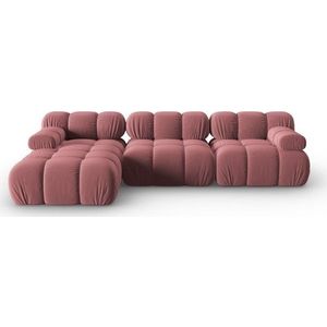 Růžová sametová pohovka 285 cm Bellis – Micadoni Home obraz