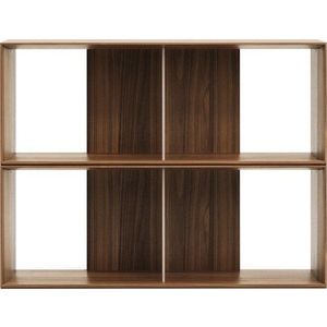 Modulární policový systém v dekoru ořechu v přírodní barvě 2 ks 101x76 cm Litto – Kave Home obraz