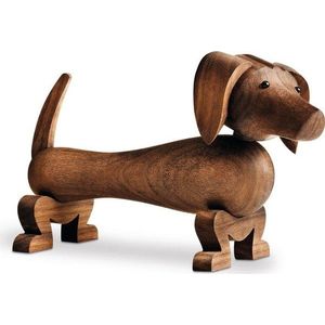 Soška z masivního ořechového dřeva Kay Bojesen Denmark Dog obraz
