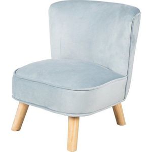 Světle modré sametové dětské křesílko Lil Sofa – Roba obraz