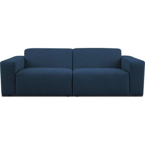 Tmavě modrá pohovka z textilie bouclé 228 cm Roxy – Scandic obraz