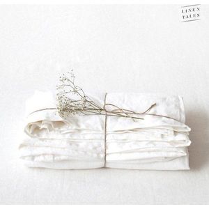 Bílé lněné prostěradlo 230x270 cm White – Linen Tales obraz