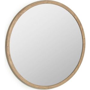 Nástěnné zrcadlo s dřevěným rámem ø 100 cm Alum – Kave Home obraz