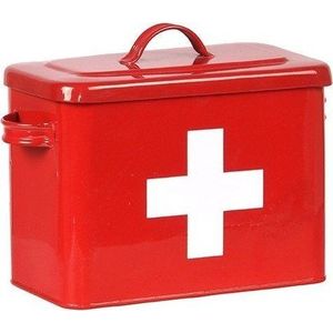 Červená plechová dóza LABEL51 Firt Aid obraz