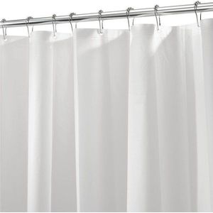 Bílý sprchový závěs iDesign PEVA Liner, 183 x 183 cm obraz