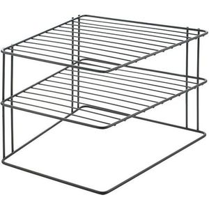 Černá přídavná polička z nerezové oceli 25x25 cm Palio – Metaltex obraz