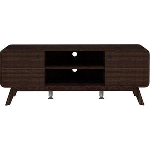 Hnědý TV stolek v dekoru ořechu 140x53 cm Caitlin – Støraa obraz