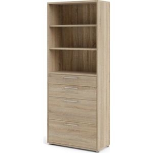 Modulární knihovna v dekoru dubu v přírodní barvě 89x222 cm Prima – Tvilum obraz