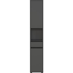 Antracitová vysoká úzká koupelnová skříňka 33x181 cm Lemont – Germania obraz