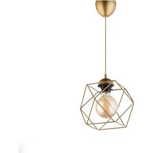Závěsné svítidlo ve zlaté barvě s kovovým stínidlem – Opviq lights obraz
