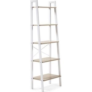 Bílý/v přírodní barvě regál v dekoru dubu 56x172x32 cm Aarhus – Kave Home obraz