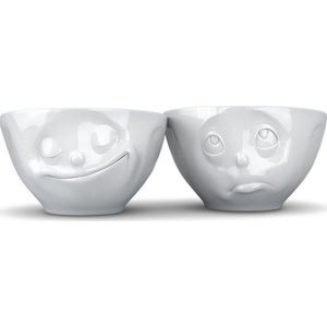 Sada 2 bílých šťastných misek z porcelánu 58products, objem 200 ml obraz