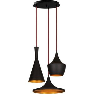 Černé závěsné svítidlo pro 3 žárovky Opviq lights Elmas obraz