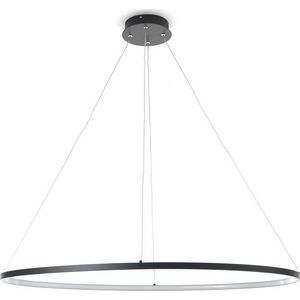 Černé závěsné svítidlo Tomasucci Oval Ring, výška 92 cm obraz