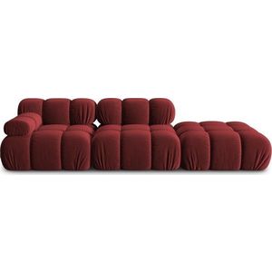 Červená sametová pohovka 282 cm Bellis – Micadoni Home obraz