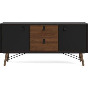 Černá komoda v dekoru ořechu 150x72x40 cm Ry – Tvilum obraz