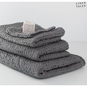 Tmavě šedé ručníky a osušky v sadě 3 ks Honeycomb – Linen Tales obraz
