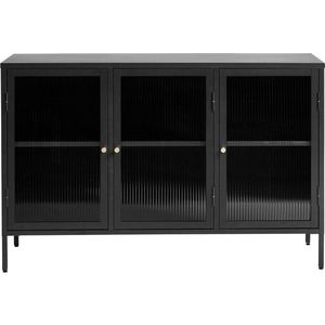 Černá kovová vitrína 132x85 cm Bronco – Unique Furniture obraz