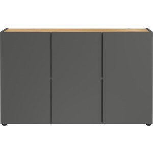 Antracitová skříňka v dekoru dubu 120x76x34 cm Adrano – Germania obraz