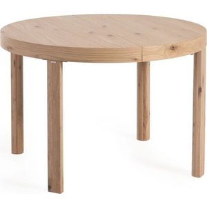 Kulatý rozkládací jídelní stůl s přídavnou deskou v dekoru dubu ø 120 cm Colleen – Kave Home obraz