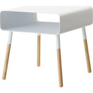 Bílý odkládací stolek YAMAZAKI Plain, výška 35 cm obraz