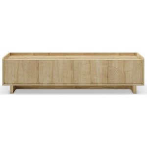 TV stolek v dekoru dubu v přírodní barvě 180x45x40 cm Daira – Marckeric obraz