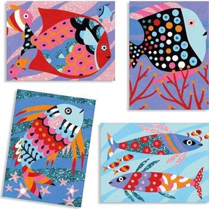 Výtvarný set na pískování Djeco Rainbow Fish obraz