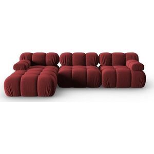 Červená sametová pohovka 285 cm Bellis – Micadoni Home obraz