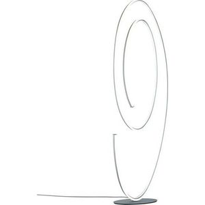 Šedá LED stojací lampa s kovovým stínidlem (výška 175 cm) Ciola – CINQUE obraz