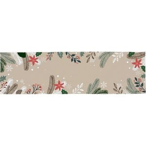 Bavlněný běhoun na stůl s vánočním motivem 40x140 cm Frosted Branches – Butter Kings obraz