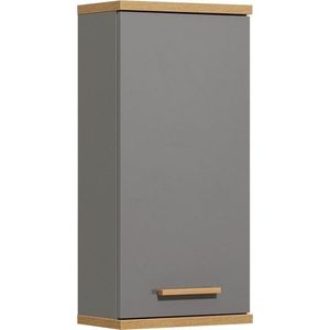 Šedá závěsná koupelnová skříňka v dekoru dubu 35, 5x74, 5 cm Quickset 924 – Pelipal obraz