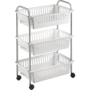 Pojízdný vozík se 3 košíčky Metaltex Oslo, výška 63 cm obraz
