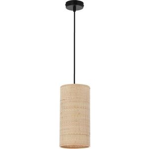Béžové závěsné svítidlo s ratanovým stínidlem ø 12 cm Fleri – Candellux Lighting obraz