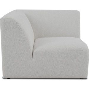 Bílý modul pohovky z textilie bouclé (variabilní) Roxy – Scandic obraz