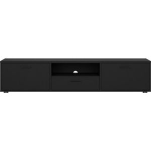Černý TV stolek 177x38 cm Media – Tvilum obraz