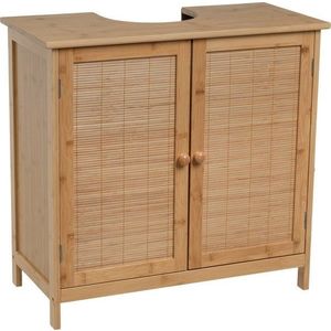 Bambusová skříňka pod umyvadlo v přírodní barvě 63x60 cm – Casa Selección obraz