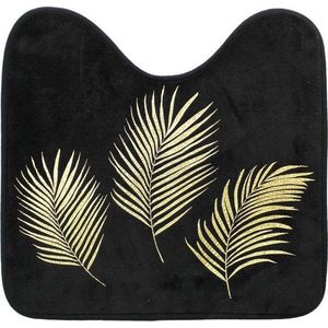 Černá/ve zlaté barvě WC koupelnová předložka 45x45 cm Orbella – douceur d'intérieur obraz