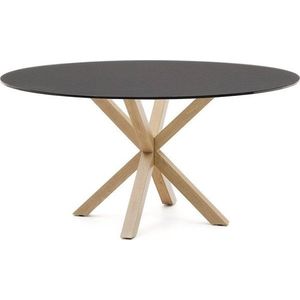 Kulatý jídelní stůl se skleněnou deskou ø 150 cm Argo – Kave Home obraz