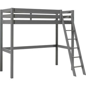 Šedá vyvýšená dětská postel z borovicového dřeva 90x200 cm PINO – Vipack obraz