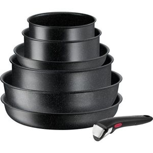 Hliníková sada nádobí 7 ks INGENIO Black stone L3998702 – Tefal obraz