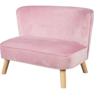 Světle růžová sametová dětská pohovka 70 cm Lil Sofa – Roba obraz
