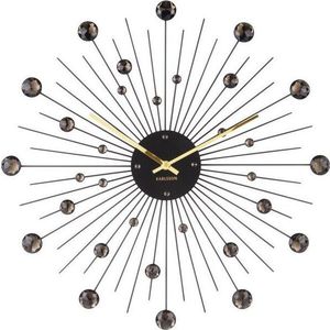 Hodiny v černé barvě Karlsson Sunburst, ø 50 cm obraz