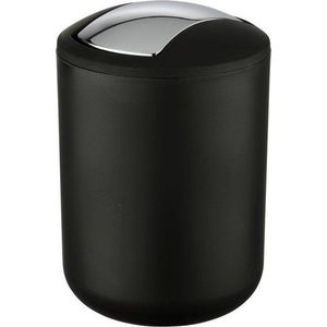 Černý odpadkový koš Wenko Brasil S, výška 21 cm obraz