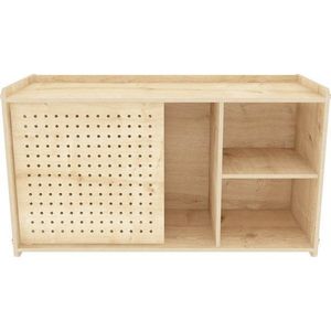 Nástěnná knihovna v dekoru dubu v přírodní barvě 65x30 cm Sima – Kalune Design obraz