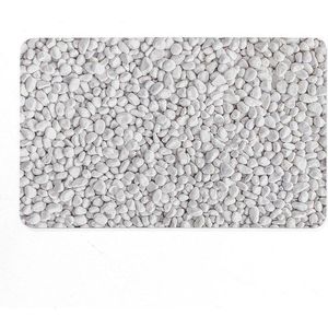 Bílo-šedá gumová koupelnová předložka 50x80 cm Leandra – douceur d'intérieur obraz